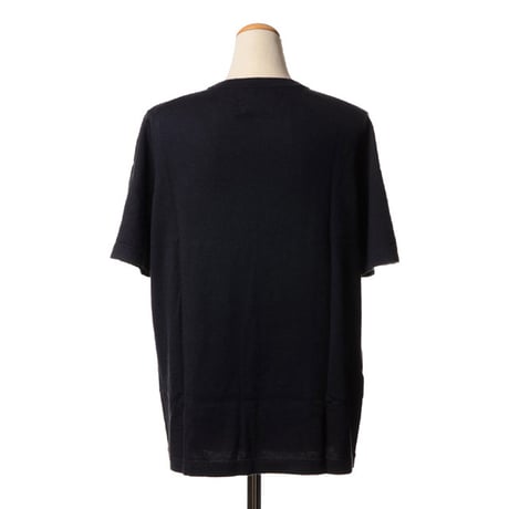 エクストリームカシミヤ extreme cashmere x cleanVネック半袖カットソー コットンカシミヤ ネイビー 正規取扱