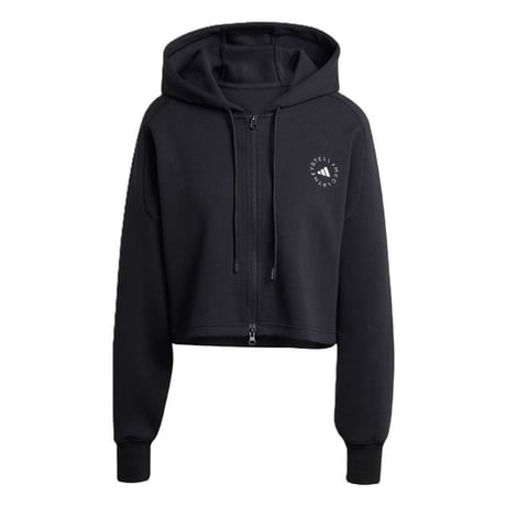 ステラマッカートニー stella mccartney アディダス adidas クロップドパーカー コットン混合 ブラック 正規取扱