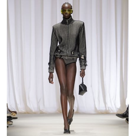 エムエムシックス メゾンマルジェラ MM6 MAISON MARGIELA リバーシブルジッパーブルゾン ウールなど ブラック