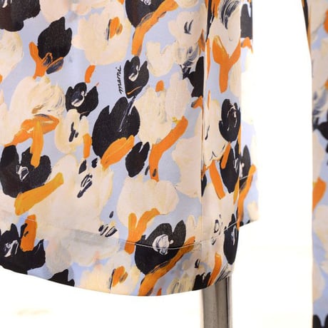 マルニ Marni 柄パンツ ホワイトブルーミックス 正規取扱