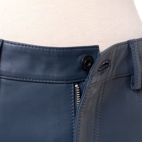 プロエンザスクーラー Proenza Schouler レザーストレートスカート レザー ペトロール
