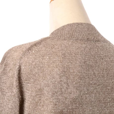ブルネロクチネリ Brunello Cucinelli Ｖネックセーター 麻 グレージュ