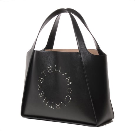 ステラマッカートニー stella mccartney ロゴラージスタッズトートバッグ ヴィーガン素材 ブラック 正規取扱