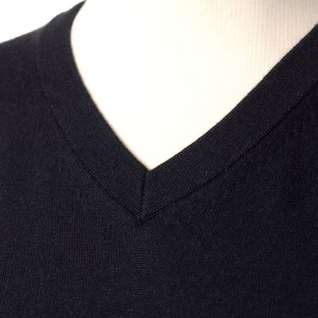 エクストリームカシミヤ extreme cashmere x cleanVネック半袖カットソー コットンカシミヤ ネイビー 正規取扱