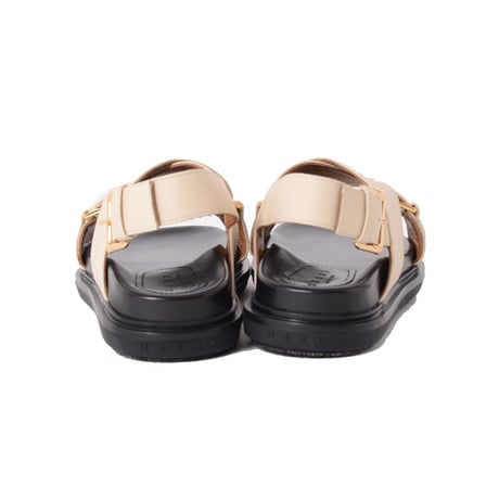 マルニ Marni フスベットサンダル 牛革 ホワイト