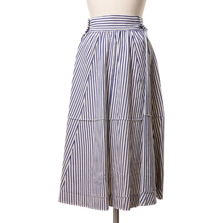 インポートブランド import brand メゾンジェジア MAISON JEJIA フレアー丈スカート コットン ブルーストライプス