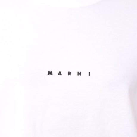 マルニ Marni ロゴ入りカットソー オーガニックコットン ホワイト