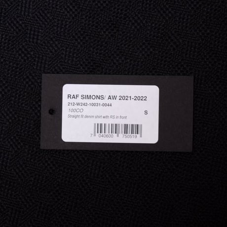 ラフシモンズ RAF SIMONS パッチ付きシャツ コットン デニム
