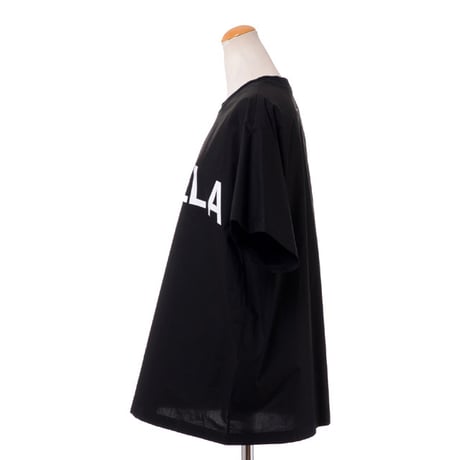 エムエムシックス メゾンマルジェラ MM6 MAISON MARGIELA 丸襟半袖シャツ コットン ブラック