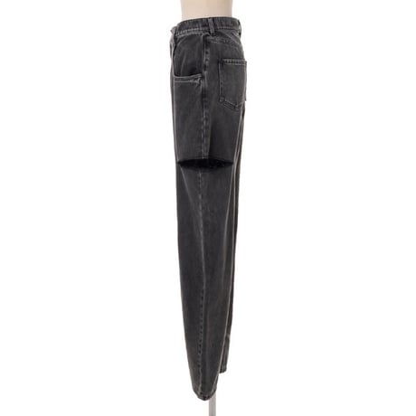 メゾン マルジェラ Maison Margiela スラッシュデティールジーンズ コットン ブラック