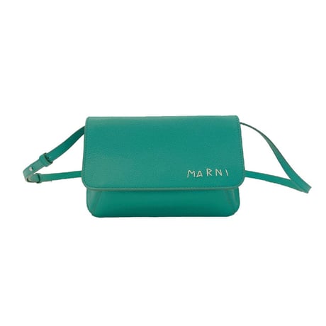 マルニ Marni ショルダーレザーバッグ 牛革羊革 グリーン