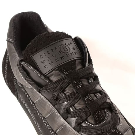 エムエムシックス メゾンマルジェラ MM6 MAISON MARGIELA レザースニーカー カーフスキン ブラック 正規取扱