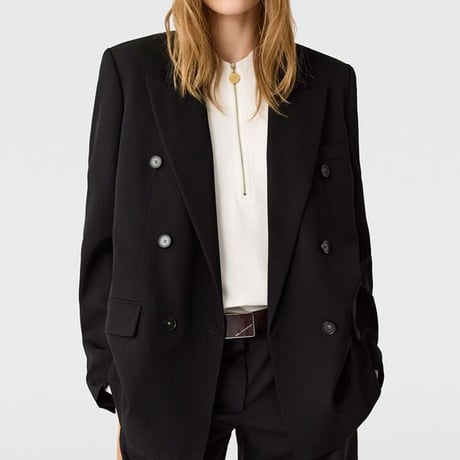 ステラマッカートニー stella mccartney ダブルボーイフレンドジャケット ウール ブラック 正規取扱