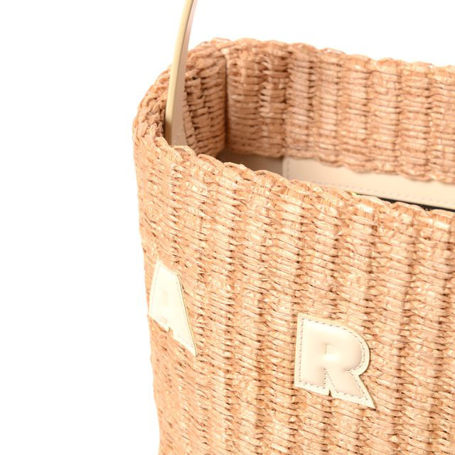 マルニ Marni Museoスモールホーボーバッグ ラフィアなど ナチュラル