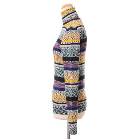 ミッソーニ Missoni ハイネック長袖セーター 羊毛など ブラックミックス