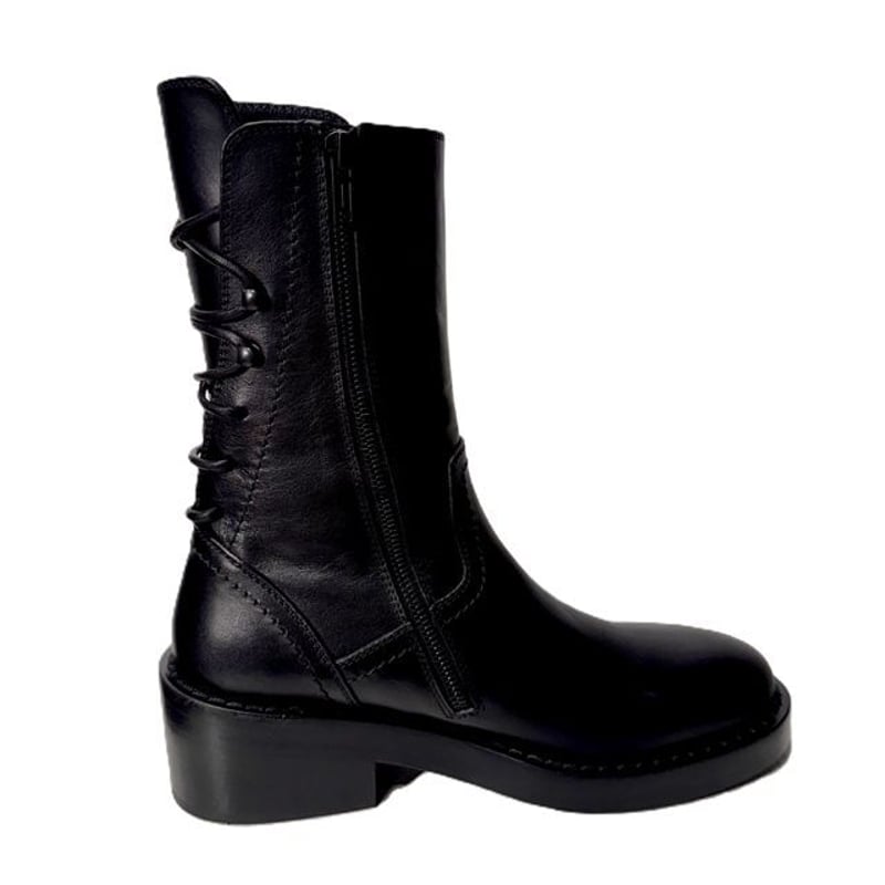 アンドゥムルメステール ann demeulemeester 後ろレースアップブーツ