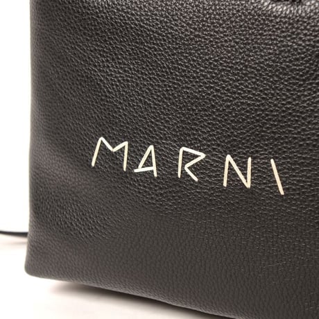 マルニ Marni Museo Soft レザーミニバッグ カーフレザー ブラック ショルダーバッグ レディース
