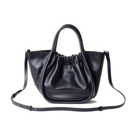 プロエンザスクーラー Proenza Schouler 巾着型ショルダーバッグ スムースレザー ブラック