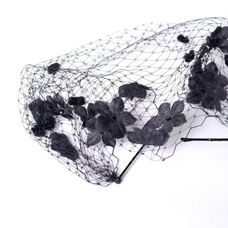 ジョアンナブライトバート Johanna BraitBart チュール使いのヘッドアクセ ミックス ブラック