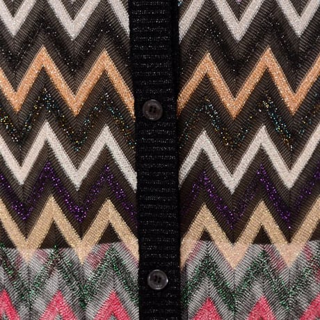 ミッソーニ Missoni ボーダーロングカーディガン レーヨンなど レインボーカラー