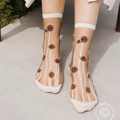 アトリエサンウスタッシュ Atelier ST EUSTACHE SAO JOAO ソックス 靴下 ナイロン ベージュ