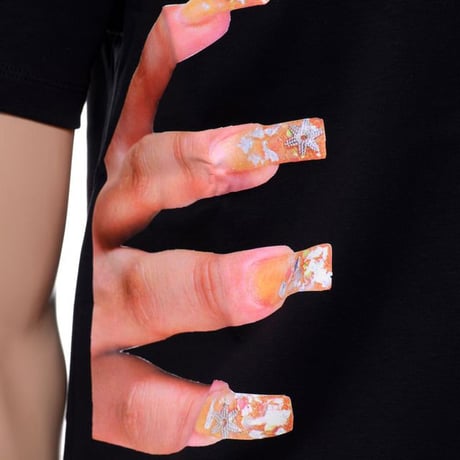 ラフシモンズ (RAF SIMONS) ARCHIVE REDUX Slim fit short sleeved T-shirt with graphic nails