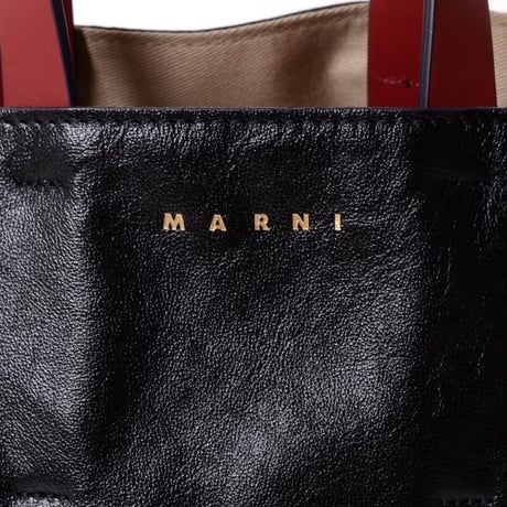 マルニ Marni MUSEO ミュゼオバッグ レザー ブラックグレー