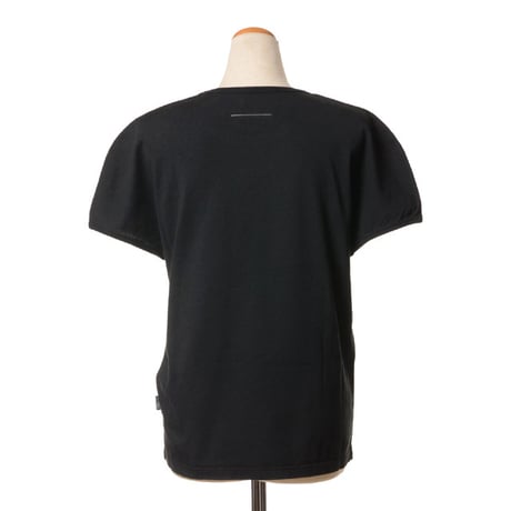 エムエムシックス メゾンマルジェラ MM6 MAISON MARGIELA ヴィンテージジャージーロゴTシャツ コットン ブラック
