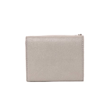 ステラマッカートニー stella mccartney ファラベラチェーン三つ折りお財布 マットシャギーディア グレーシルバー