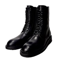 アンドゥムルメステール ann demeulemeester レースアップ編み上げブーツ レディース レザー ブラック 正規取扱
