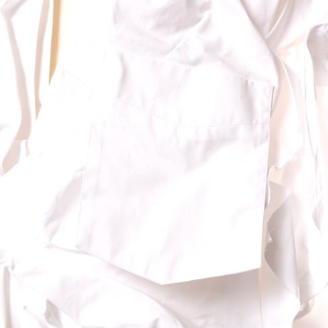 メゾン マルジェラ Maison Margiela ロングドレープシャツ コットン ホワイト