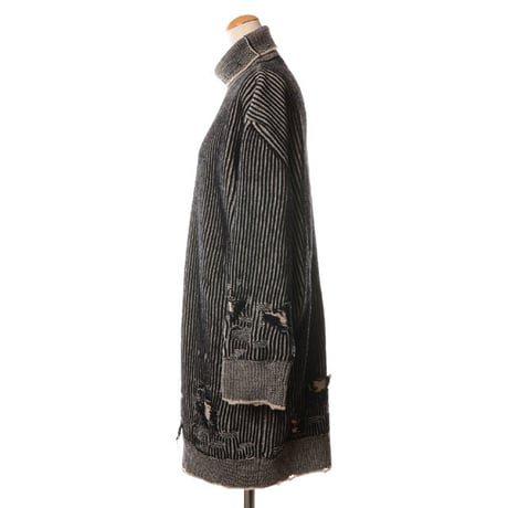 エムエムシックス メゾンマルジェラ MM6 MAISON MARGIELA リバーシブルハイネックセーター ウールなど ブラック