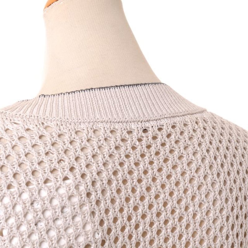 ブルネロクチネリ Brunello Cucinelli Vネック透かし編みセーター