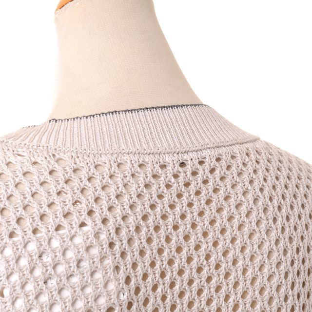 BRUNELLO CUCINELLI 透かし編みVネックセーター ブルネロクチネリ Brunello Cucinelli Vネック透かし編みセーター
