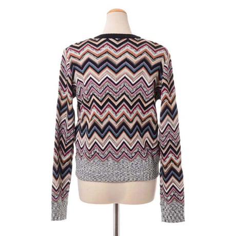 ミッソーニ Missoni Vネックセーター 羊毛ミックス ブラックミックス