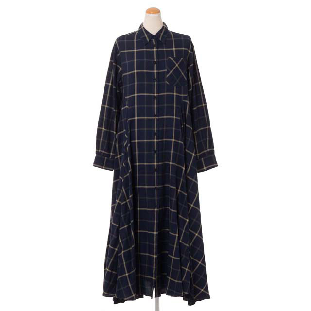 アスペジ ASPESI チェック柄シャツワンピース コットン アスペジ ASPESI チェック柄シャツワンピース コットン