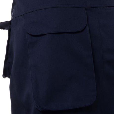 ラフシモンズ RAF SIMONS ポケット付き巻きスカート コットン混合 ネイビー