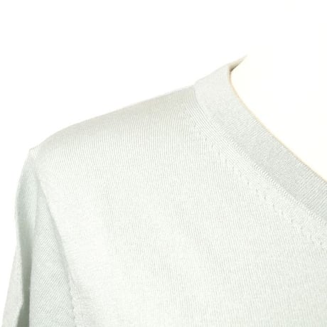エクストリームカシミヤ extreme cashmere x cleanVネック半袖カットソー コットンカシミヤ グラス 正規取扱