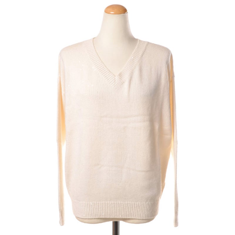 ブルネロクチネリ　 Vネック ニット セーター 長袖 ブルネロクチネリ Brunello Cucinelli Vネック長袖セーター