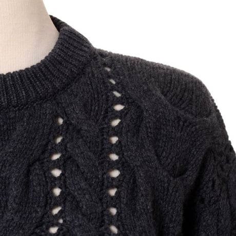 ブルネロクチネリ Brunello Cucinelli オペラニット ウールカシミアシルク チャコールグレー
