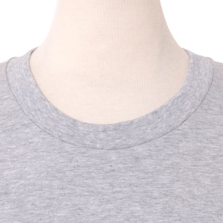 エムエムシックス メゾンマルジェラ MM6 MAISON MARGIELA ロゴ入りバイカラーカットソー コットンなど グレーブラック
