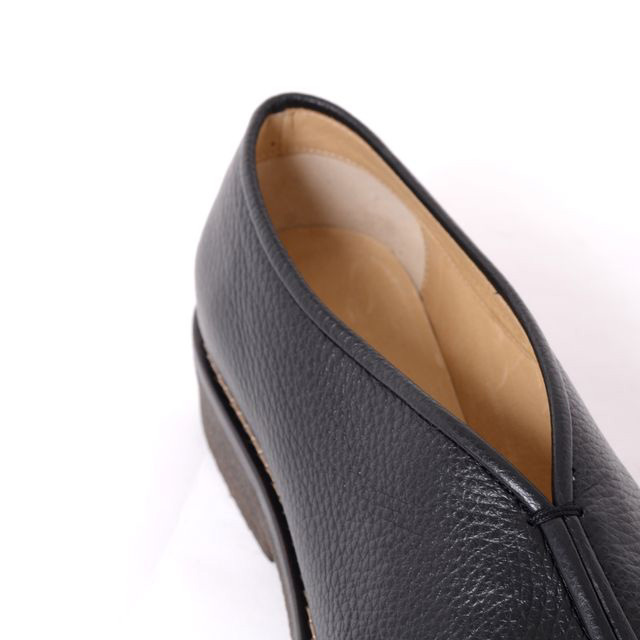 [美品]LEMAIRE ルメール シューズ ウィメンズ size38 LEMAIRE（ルメール）PIPED CREPE SLIPPERS グレインカウレザー
