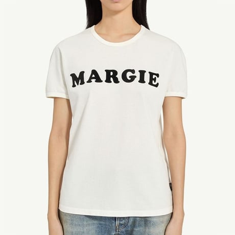 エムエムシックス メゾンマルジェラ MM6 MAISON MARGIELA ヴィンテージジャージーロゴTシャツ コットン ホワイト