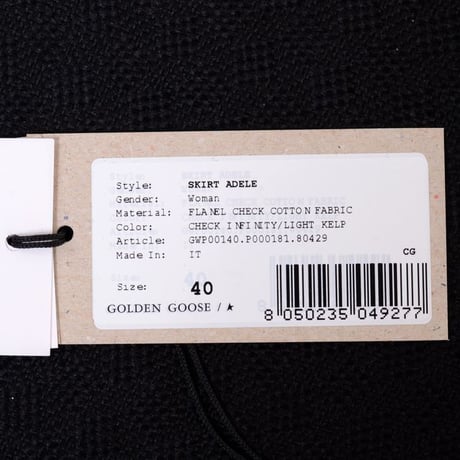 ゴールデングース Golden Goose フランネルAdele スカート コットン チェック柄