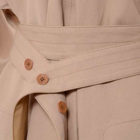 ルメール LEMAIRE トレンチ風ドレス コットンリネン ベージュ
