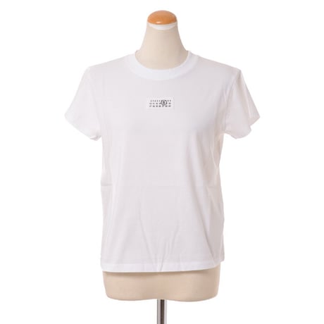 エムエムシックス メゾンマルジェラ MM6 MAISON MARGIELA ロゴ入りTシャツ コットン ホワイト