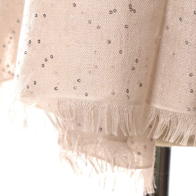 ブルネロクチネリ Brunello Cucinelli スパンコールストール カシミア
