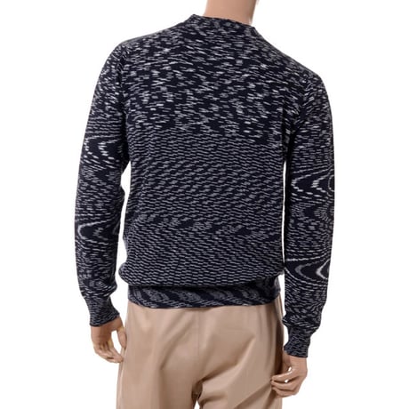ミッソーニ Missoni 丸襟セーター ウールミックス ブラックミックス