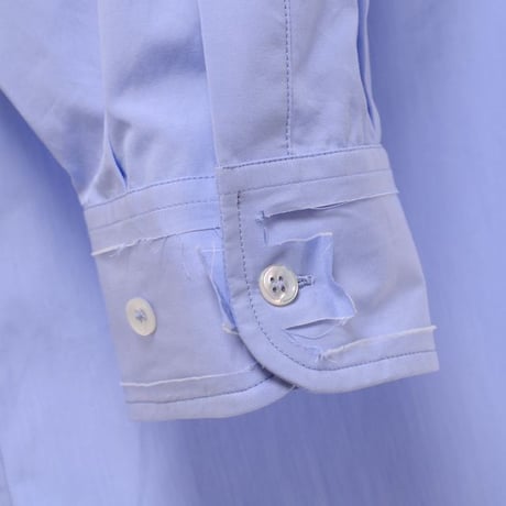 メゾン マルジェラ Maison Margiela オーバーフィットシャツブラウス コットンポプリン ライトブルー