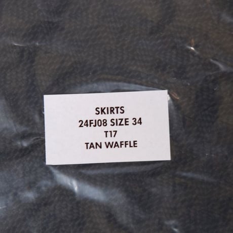 ダウェイ DAWEI ベルト付きロングスカート コーデュロイ ワッフルベージュ